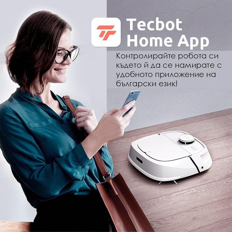 Tecbot M1 - робот прахосмукачка и подомиячка със самопочистващ моп